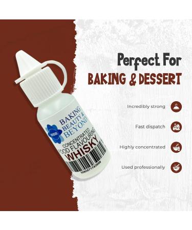 Baking Beauty and Beyond Concentrated Food Flavouring Oil - Dozen of Professional Quality Food Grade Flavouring Oil for Candy Making Baking Cooking Lip Balm and Lip Gloss - Whisky (30ml) - Buy Online on SooperMarket.com