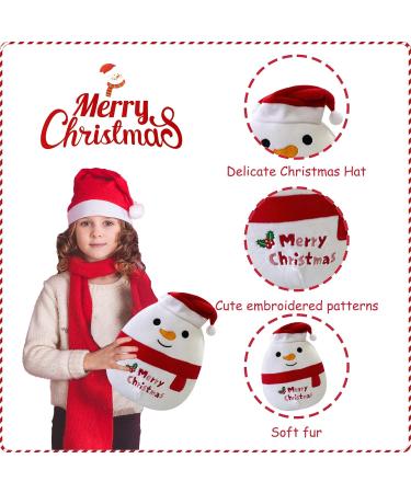Snowman Stuffed Animal Plush Pillow - Soft Hugging Toy for Kids - Christmas Party Favor Gift - Decorative Pillow for Kids Room - Snowman Plush Toy - Buy Online on SooperMarket.com
