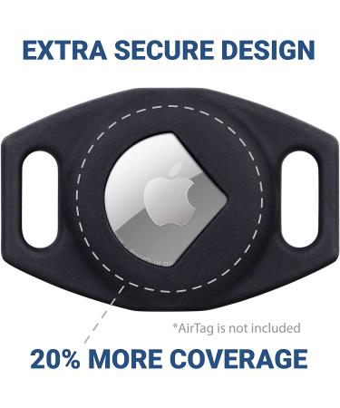 GoTags Engraved Airtag Dog Collar Holder - Personalized Slide On Tag for GPS Tracker - Customizable Pet ID Case - Track Dogs with Apple iPhone - Small Size - Buy Online on SooperMarket.com