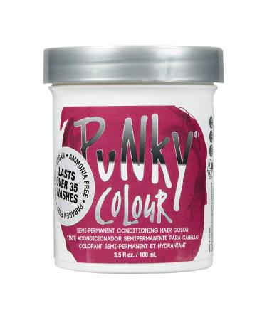 Punky Rose Red Semi Permanent Conditioning Hair Color  Non-Damaging Hair Dye  Vegan  PPD and Paraben Free  Transforms to Vibrant Hair Color  Easy To Use and Apply Hair Tint  lasts up to 35 washes  3.5oz Rose Red 3.5 Fl O...