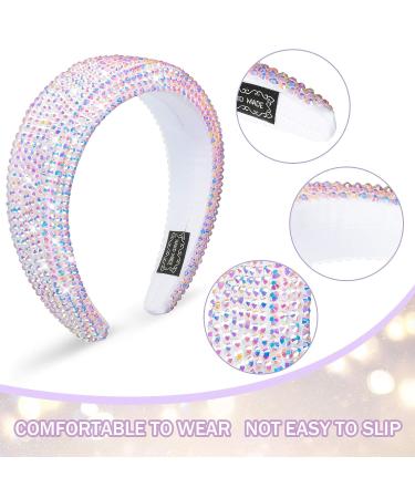 Chuangdi Rhinestone Diamond Crystal Padded Headband Set - 4 Pieces | Bejeweled Hair Accessories for Women and Girls - Buy Online on SooperMarket.com