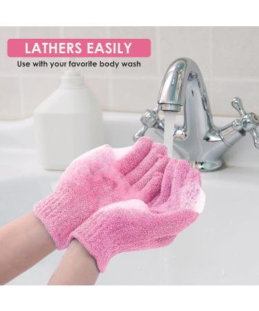 Sibba 8 Pair Exfoliating Gloves - Natural Loofah Wash Gloves for Body and Face - Dead Skin Remover - Double Sided Microfibre Scrubber - Buy Online on SooperMarket.com