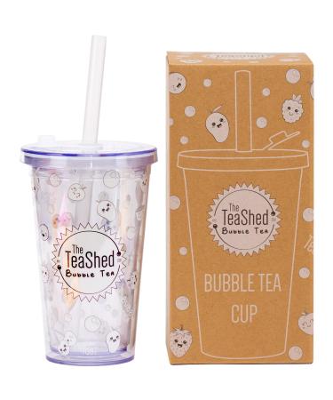 The Teashed Bubble Tea Cup & Straw Gift Set | Reusable 16oz | Leak Proof Design | Hot or Cold | to Be Used with Popping Boba Syrup and Powder Bubble Tea Kits