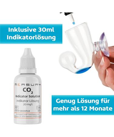 Measury CO2 Continuous Test Aquarium - Accurate 30 ml Drop Checker & Tester for 20 mg/l CO2 Levels - Buy Online on SooperMarket.com