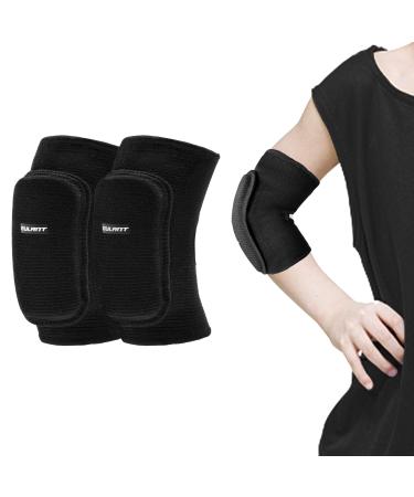 EULANT Elbow Pads for Kids with Thicken Sponge Padding, Soft Elbow Brace, Elbow Sleeve for Sports Dance Volleyball Football Black