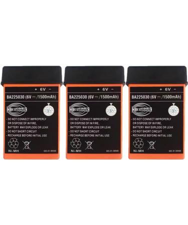 WELLVEUS 3 Pack BA225030 Battery for HBC Radiomatic Ba225030 6V 1500mAh