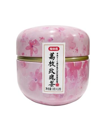 Lychee Rose Tea in Tea Tin with 12 Teabags