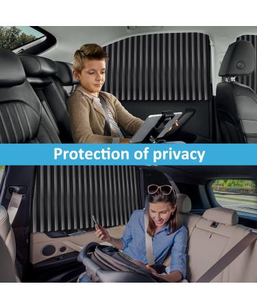 ZATOOTO Magnetic Car Side Window Sunshade Set - 4PCS Black | UV Protection & Privacy Curtains for Baby | Blackout Car Window Shade - Buy Online on SooperMarket.com