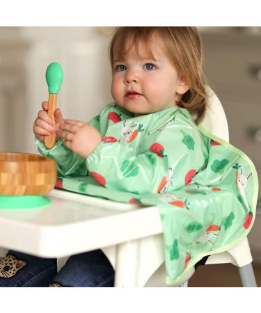 Bibetta Wipeezee Premium Waterproof Coverall Bib for Baby | Eco Friendly Durable Bib for Highchair Feeding | Bunny & Veg Design | 6m+ Boy/Girl - Buy Online on SooperMarket.com