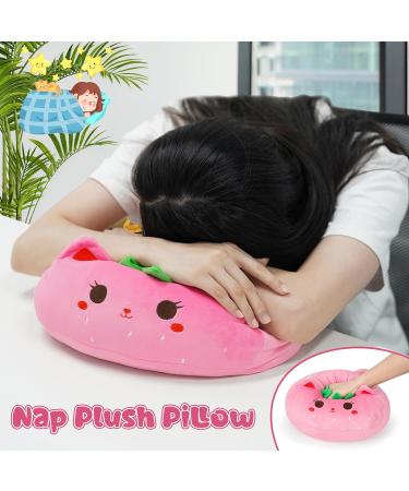 MUFEIRUO 40cm Strawberry Cat Plush Pillow - Cute Stuffed Animal Toy for Kids - Soft Cat Doll for Girls and Boys - Buy Online on SooperMarket.com