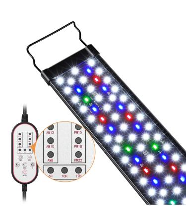 Gamalta 14W 24/7 Light Mode Aquarium LED Light, Sunrise/Daylight/Moonlight Mode and DIY Mode, Adjustable 7 Colors Brightness and Timer Fish Tank Light with Extendable Bracket for Planted Tank 14W for 1218inch Tank
