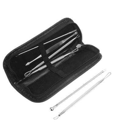 PLAFOPE 1 Set Blackhead Removal Tool Remover Comedone Extractor Facial Tool Reusable Silver Stainless Steel