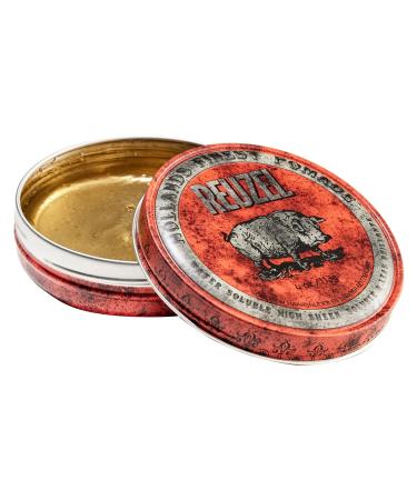 Reuzel Red Water Soluble High Sheen Pomade - No Dry Formula - Keeps High Shine and Strong Hold All Day without Flaking - Easy Rinse Out - Subtle Vanilla Cola Fragrance - Vegan Formula - 113 g Vanilla cola 113 g (Pack of 1)
