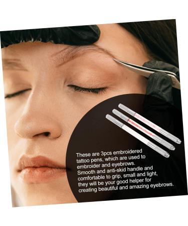 Mikinona 3pcs Fruit Embroidery Pen Pen Makeup Tool Eyebrow Microblading Kit Metal Pen Plastic - Buy Online on SooperMarket.com