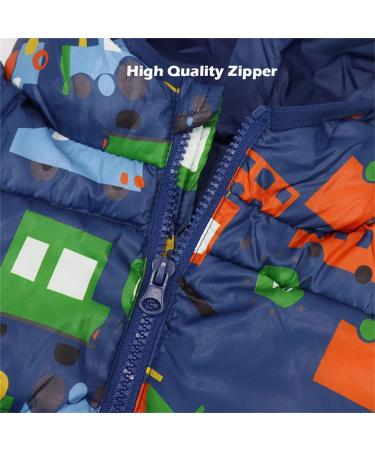 Baby Toddler Hooded Puffer Coat | Lightweight Windproof Jacket with Zippers and Pockets | Waterproof Winter Outfit (18-24 Months) - Buy Online on SooperMarket.com