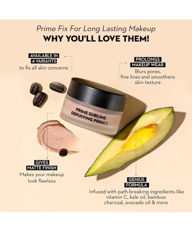 Prime Sublime Anti-Aging Face Primer | Mattifying Long-Lasting Pore Minimizing Makeup-Skincare Hybrid | Vegan & Cruelty-Free - 15 g - Buy Online on SooperMarket.com