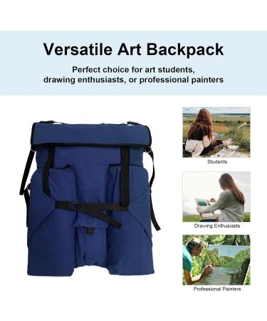JJRING Heavy Duty Plein Air Artist Backpack - Blue | Art Supply Tote Bag for 18x24 Drawing Boards - Buy Online on SooperMarket.com