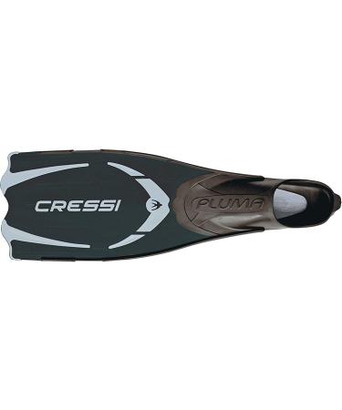 Cressi Pluma Full Foot Snorkeling Fins - EU 41/42 | US Man 8/9 | US Lady 9/10 Black/Silver - Buy Online on SooperMarket.com