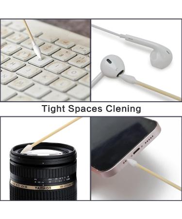 500PCS Precision Gun Cleaning Swabs - 6 Inch Pointed Cotton Swabs with Bamboo Handle - Lint Free & Sturdy - Ideal for Gun Cleaning, Makeup, Electronics - Includes Storage Case - Buy Online on SooperMarket.com