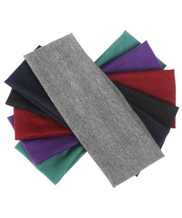 6 Pieces Yoga Cotton Headbands Elastic Head Bands for Teans and Women Assorted Colours