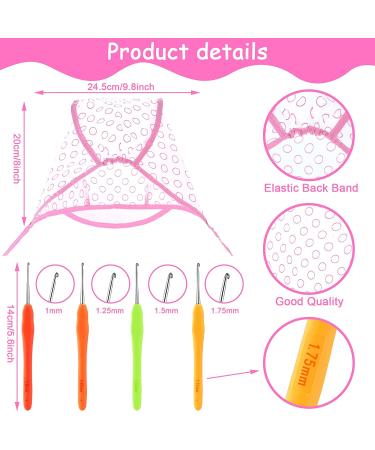 6-Piece Highlight Hair Cap Set with Needles | Salon Hair Coloring & Highlighting Dye Cap Kit | Hairdressing Tool in Purple, Blue, Pink - Buy Online on SooperMarket.com