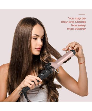 PRETFY 1 1/4 Inch Curling Iron - Adjustable Temperature Ceramic Barrel Fast Heat for Long & Medium Hair - Dual Voltage Hair Waver for Women - Buy Online on SooperMarket.com