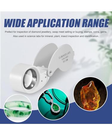 zutaa Jewellers Lens Glass Loupe 40X 25mm Eye Magnifier 2 LEDs Lights - Buy Online on SooperMarket.com