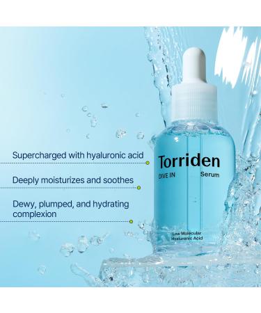 Torriden DIVE-IN Low-Molecular Hyaluronic Acid Serum | Deep Hydration for Dry Skin | Vegan & Cruelty-Free Korean Skincare | 1.69 fl oz - Buy Online on SooperMarket.com
