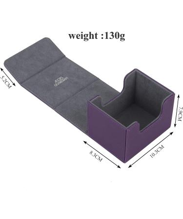 AEGIS GUARDIAN Commander Deck Box - Purple Leather Deck Box for MTG TCG - Holds 100+ Sleeved Cards - Collectible Card Storage - Buy Online on SooperMarket.com