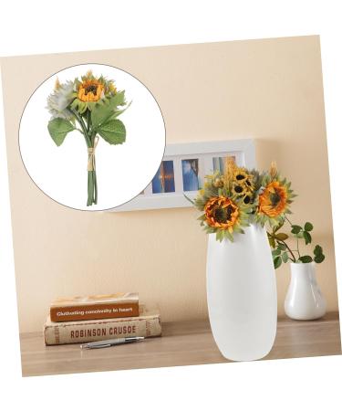 Zerodeko Flower Arrangement Supplies Vintage Small Mirror Round Decor for Home Bulldog Figurine Bridal Bouquets Small Rope Basket Round Wooden Wall Decor Boho Props Sunflower - Buy Online on SooperMarket.com