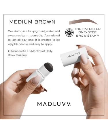 MADLUVV Brow Stamp Refill - Medium Brown | Perfect Brow Solutions for Effortless Beauty - Buy Online on SooperMarket.com