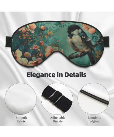 Buy SSIMOO Flower and Bird Art Soft Sleep Eye Mask - Breathable Travel Eye Patch for Women - Perfect for Relaxation and Comfort - Buy Online on SooperMarket.com