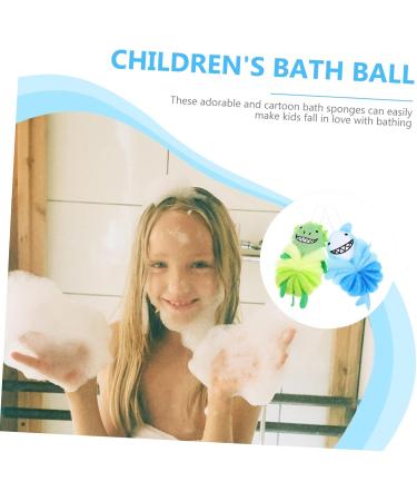 4 Pcs Baby Loofah Bath Scrubbers - Soft & Safe Bathing Supplies | Shower Scrubber & Spa Bath Sponge for Babies - Buy Online on SooperMarket.com