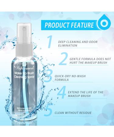 Makeup Brush Cleaner Spray - No-wash, Quick Drying, Deep Cleaning Solution (3.38 oz) - Perfect Gift for Women and Girls - Buy Online on SooperMarket.com