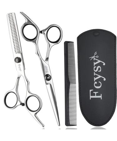Fcysy professional hair scissors effective scissors set fcysy hair cutting shear set hairdresser hairstore hairdresser effilator scissors hairdresser set for women men dog black hair scissors' set