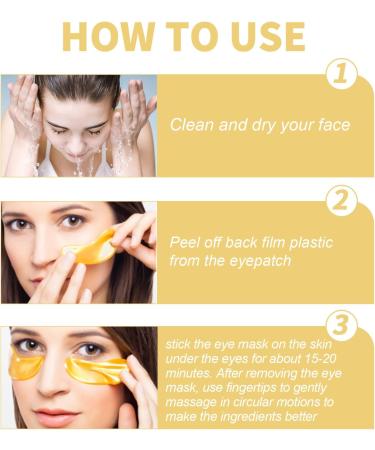 Under Eye Masks - 5pairs 24K Under Eye Patches - Eye Masks Skincare for Puffy Eyes Dark Circles Bags Gold Eye Pads Anti-Aging Hyaluronic Acid Moisturiser Remove Eye Bags Hydrating - Buy Online on SooperMarket.com