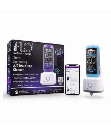 iFLO® Smart Automated AC Drain Line Cleaning System Includes 36oz Cleaner Cartridge