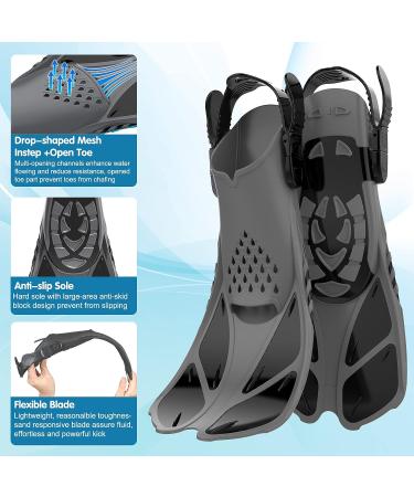 Seovediary Kids Snorkel Set - Anti-Fog Mask, 180آ° View Dry Snorkel & Fins with Travel Bag | Perfect for Diving & Swimming - Buy Online on SooperMarket.com