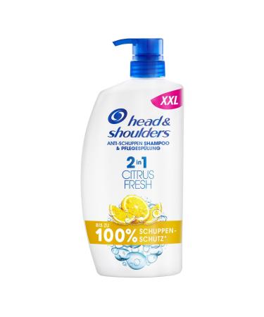Head & Shoulders Citrus Fresh 2in1 Anti-Dandruff shampoo for greasy hair 800ml pump dispenser.Up to 100% dandruff protection clinically tested.For every scalp type.Daily application.Citrus fragrance 800 ml (1 Pack) New Model