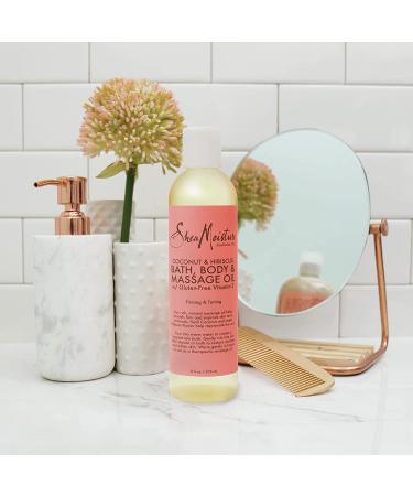 SheaMoisture Bath Body & Massage Oil - 8 fl oz | Gluten-Free Vitamin E, Coconut & Hibiscus - Buy Online on SooperMarket.com