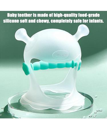 Hand Bite Ring | Soft Silicone Infant Teething Toy | Baby Tooth Ring & Pacifier - Green - Buy Online on SooperMarket.com