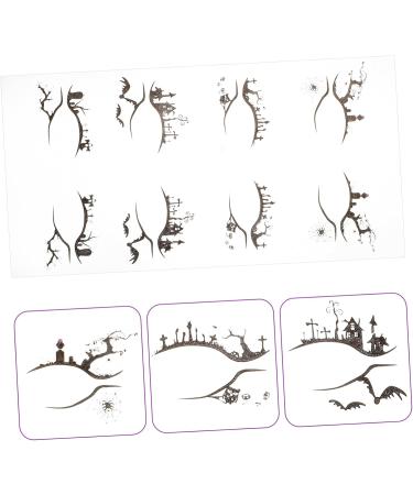 Healeved 4 Pairs Halloween Temporary Eyeliner Stickers Stickers Eyeshadow Temporary Eyeliner Decals - Buy Online on SooperMarket.com