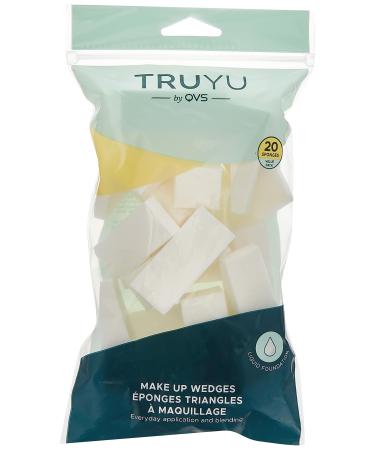 Truyu Makeup Sponges Wedges (20PK) - Perfect Makeup Blender Sponges For Foundation Liquid Creams and Powder. Ideal Size For Makeup Bag.