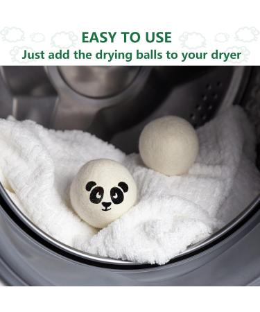 Maisitoo 100% Wool Dryer Balls - Natural Fabric Softener Reduces Wrinkles Antistatic 6 Reusable Tumble Dryer Balls for Faster Drying - Buy Online on SooperMarket.com