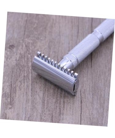 Premium Steel Double Edge Safety Razor for Men - Textured Design Solid Wood Handle Perfect for a Close Shave - 1 Count - Buy Online on SooperMarket.com