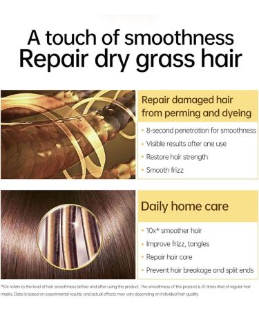 8 Seconds Revitalizing Hair Mask for Hot Dyed & Damaged Hair 8s Revitalizes Hot Dyeing Damaged Hair Mask Keratin Hair Treatment Mask Deep Conditioner 70ml - Buy Online on SooperMarket.com