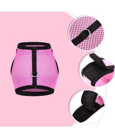 Adjustable Soft Rabbit Dishes & Mesh Harness - Outdoor Care for Small Pets (M Blue Pink) - Buy Online on SooperMarket.com