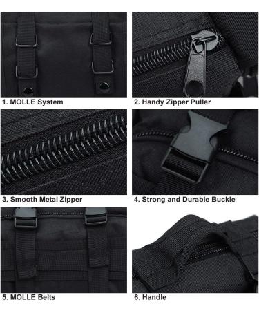 BraveHawk OUTDOORS Bike Handlebar Bag - Water Resistant 900D Nylon Oxford Waist Bag for Cycling - Black Medium - Buy Online on SooperMarket.com