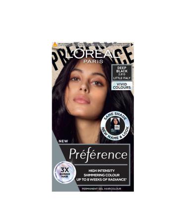 L'Or al Paris Permanent Hair Colour Long-Lasting Shine and Intense Colour For up to 8 Weeks Preference Vivids (Colorista) Deep Black 2.01 x1 pack 2.01 DEEP BLACK ENG
