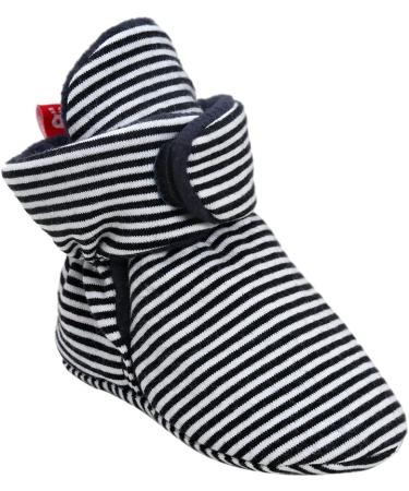EDOTON Unisex Newborn Winter Boots - Warm Stripe Booties for 0-6 Months - Non-Slip Sole & Adjustable Socks - Black Stripe - Buy Online on SooperMarket.com